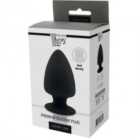 Черная анальная пробка PREMIUM SILICONE PLUG M - 11 см.