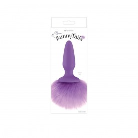 Фиолетовая анальная пробка с фиолетовым заячьим хвостом Bunny Tails Purple