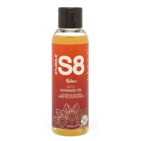 Массажное масло S8 Massage Oil Relax с ароматом зеленого чая и сирени - 125 мл.